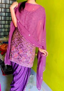 Purple Patiala Suit Set