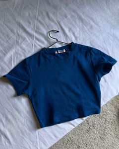 Blue Cropped T-Shirt