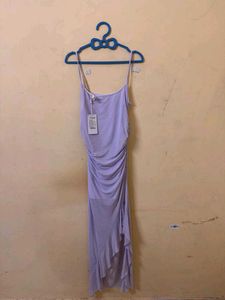 Savana Lavender ruffled bodycon dress
