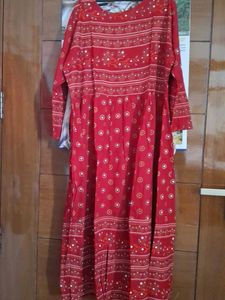 Stylish Red Printed Kurta