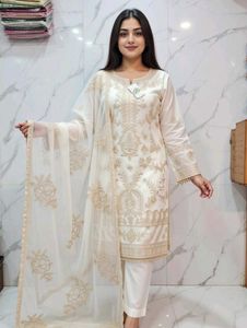Elegant Embroidered Kurta Set 3pc xl
