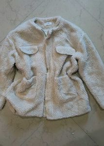 Cozy Beige Fleece fur Jacket