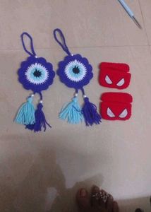 Handmade Evil Eye & Spider-Man Charms
