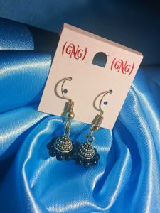 Black/ White Little Jhumkas