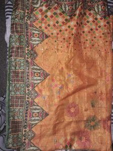 Green Sequinned Kurta Set hand striched