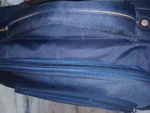 Saccus Navy Blue Travel Trolley Bag