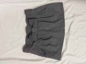 Chic Grey Bow Detail Skirt