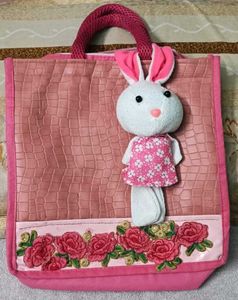 Pink Bunny Tote Bag
