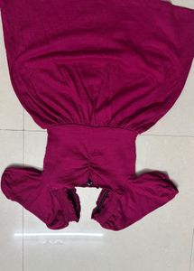 Ruffled Magenta Crop Top