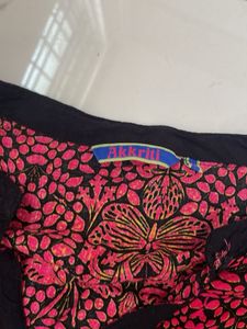 Printed Red Tunic Top by Akkriti pantaloons