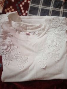Elegant White Lace Detail Top