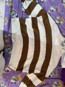 ZARA Cozy Striped Knit Sweater