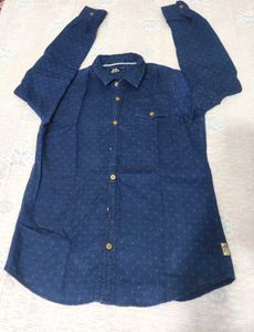 F.M. Boys Blue Patterned Shirt like new 🆕