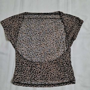 Y2k Vintage Sexy Leopard Print Backless Top