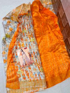 Beautiful  Floral Print Saree🥻✨