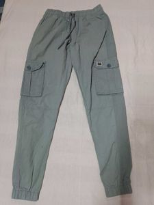Light Blue Cargo Jogger Pants