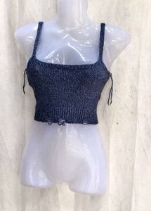 I. Sparkly Knit Crop Top