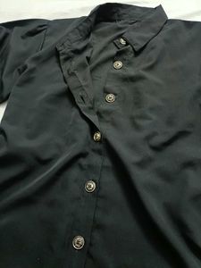 Chic Black Button-Up Shirt