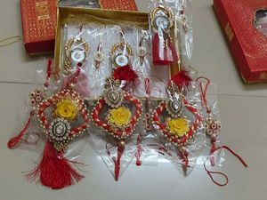Beautiful Rakhi &amp; Bracelet Sets choose 1 rakh