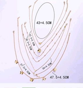Set of 6 Delicate Butterfly Necklaces