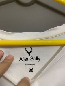 Unisex Allen Solly White T-shirt