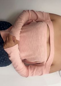 Pink Ribbed Off-Shoulder Top 🎀