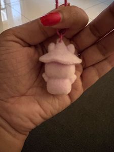 Cute Pink Plush Keychain Toy