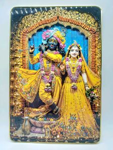 Krishna Radha crystal bubble frame 12x18 inch
