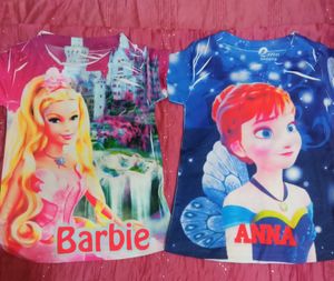 Combo Barbie T-shirt For 2 To 2.5 Yr Baby