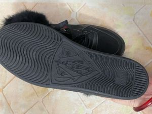 Gucci Fur Trim High-Top Sneakers