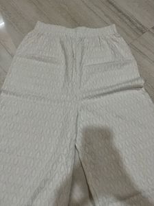 Elegant White Chikankari Palazzos