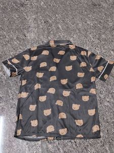 Cute Bear Print Korean Style Pajama Set