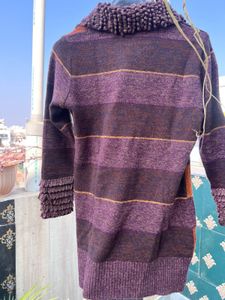 Patchwork Knit Coat