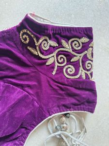 Purple Embellished Blouse
