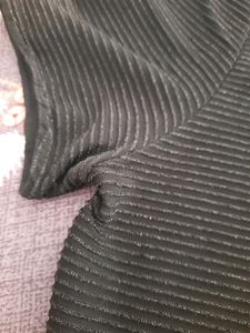 Shimmer Black Stretchable Tee Tshirt Wear