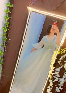Beautiful Light Blue Embellished Gown