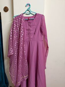Beautiful Lavender Kurta & legging with Dupatta