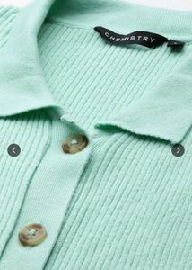 Chemistry Sea Green Ribbed Button-Front Dress