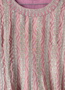 Elegant Pink Embroidered Kurta Set