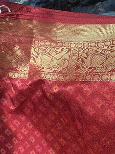Vibrant Orange &amp; Pink patola saree