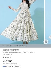 Embroidered Kurta with Floral Print