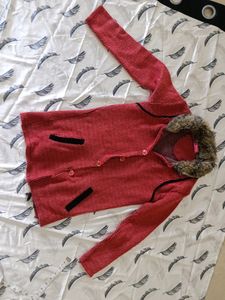 Sweater With Fur Design On Color