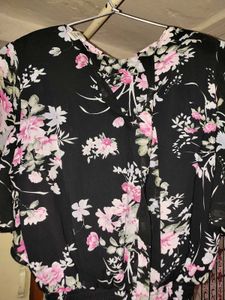 Black Floral Top