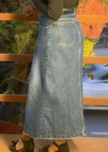 Classic Denim Maxi Skirt