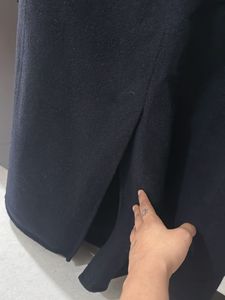 Classic Navy Wool Blend Coat (From Himachal)