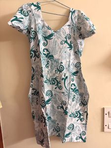 Green White Kurti