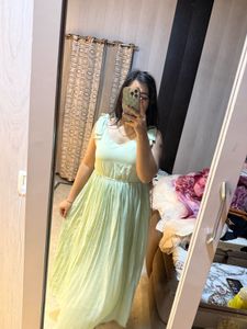 Pleated Midi Dress with Bow Shoulders🎀