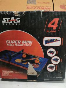 SUPER 4-in-1 Mini Table –Table Tennis, etc
