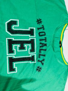 Green Graphic Print Sleeveless jersey