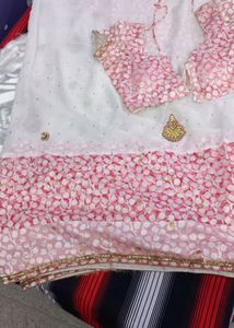 Pink Floral Sari with Blouse